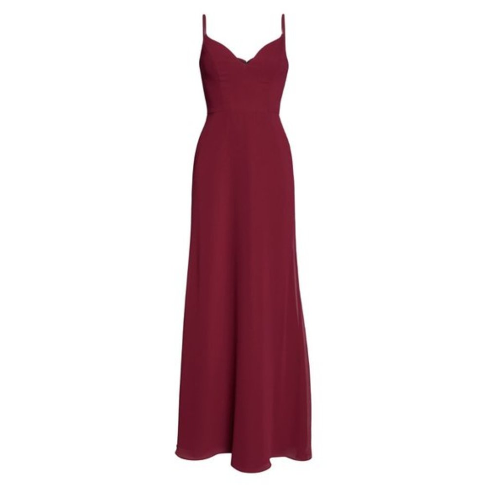 NWT Nordstrom Hayley Paige Chiffon Evening Dress - Picture 6 of 8